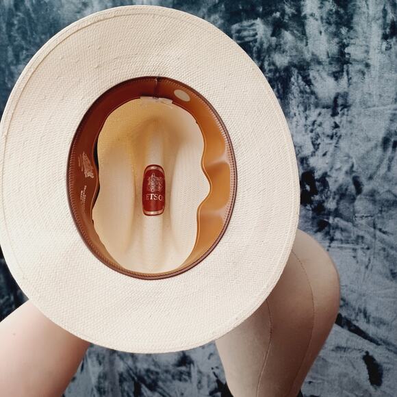 Stetson Straw Fedora Hat 4X - Picture 7 of 7